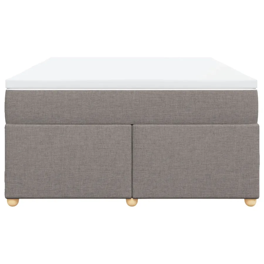 Sommier à lattes de lit avec matelas Taupe 160x200 cm Tissu - 4