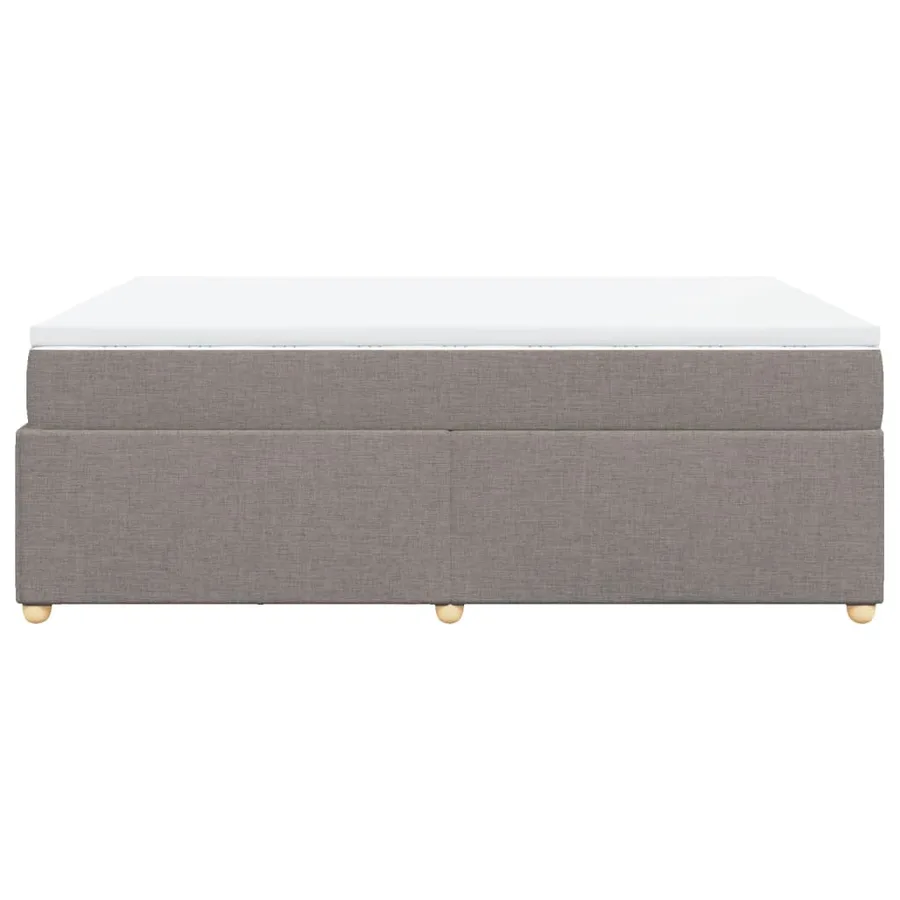 Sommier à lattes de lit avec matelas Taupe 160x200 cm Tissu - 8