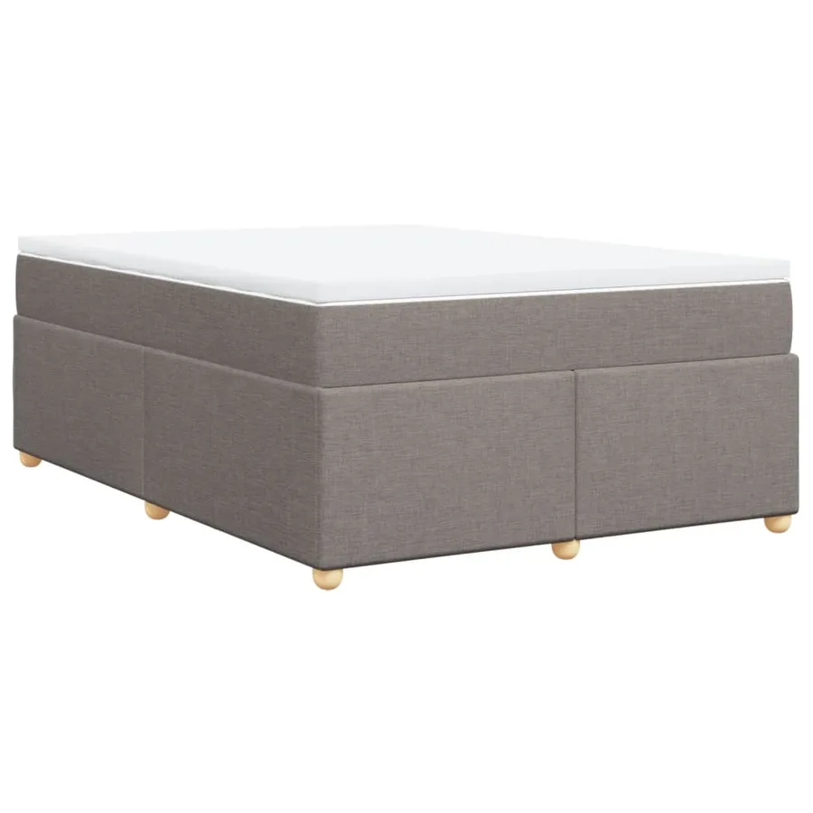 Sommier à lattes de lit avec matelas Taupe 160x200 cm Tissu - 9