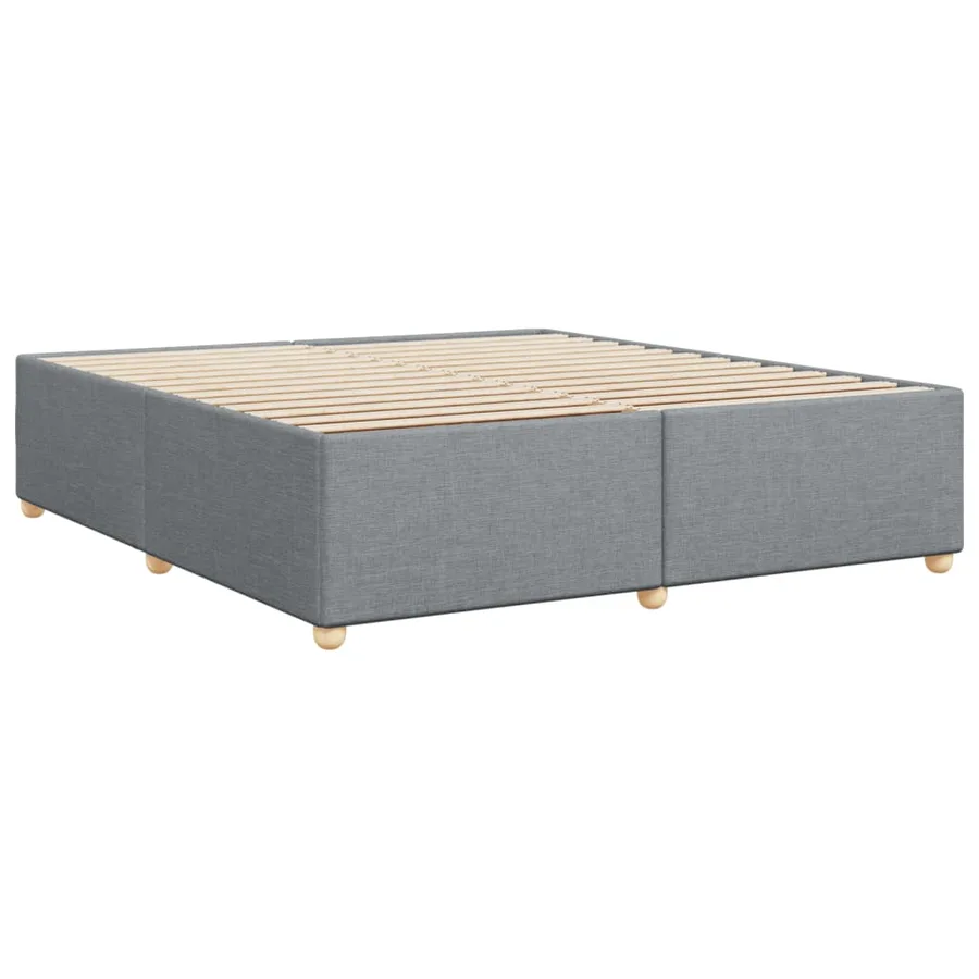 Cadre de lit sans matelas gris clair 200x200 cm tissu - 6
