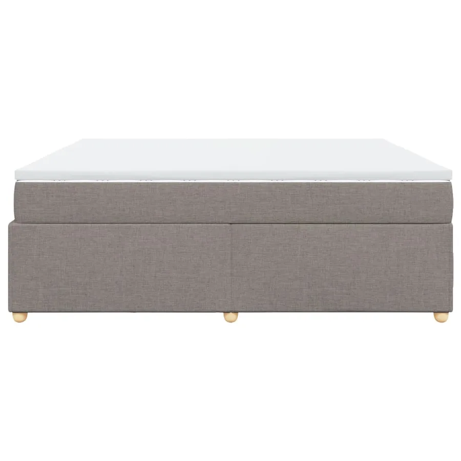 Sommier à lattes de lit avec matelas Taupe 180x200 cm Tissu - 8