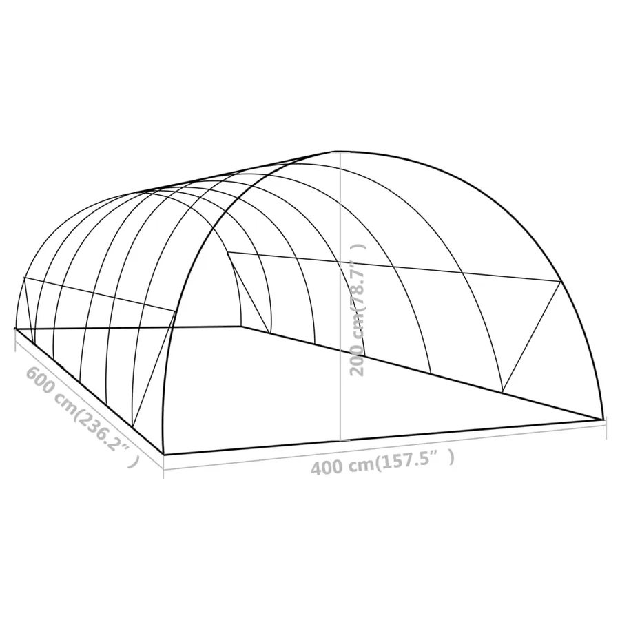 Serre 24 m² 6x4x2 m - 10