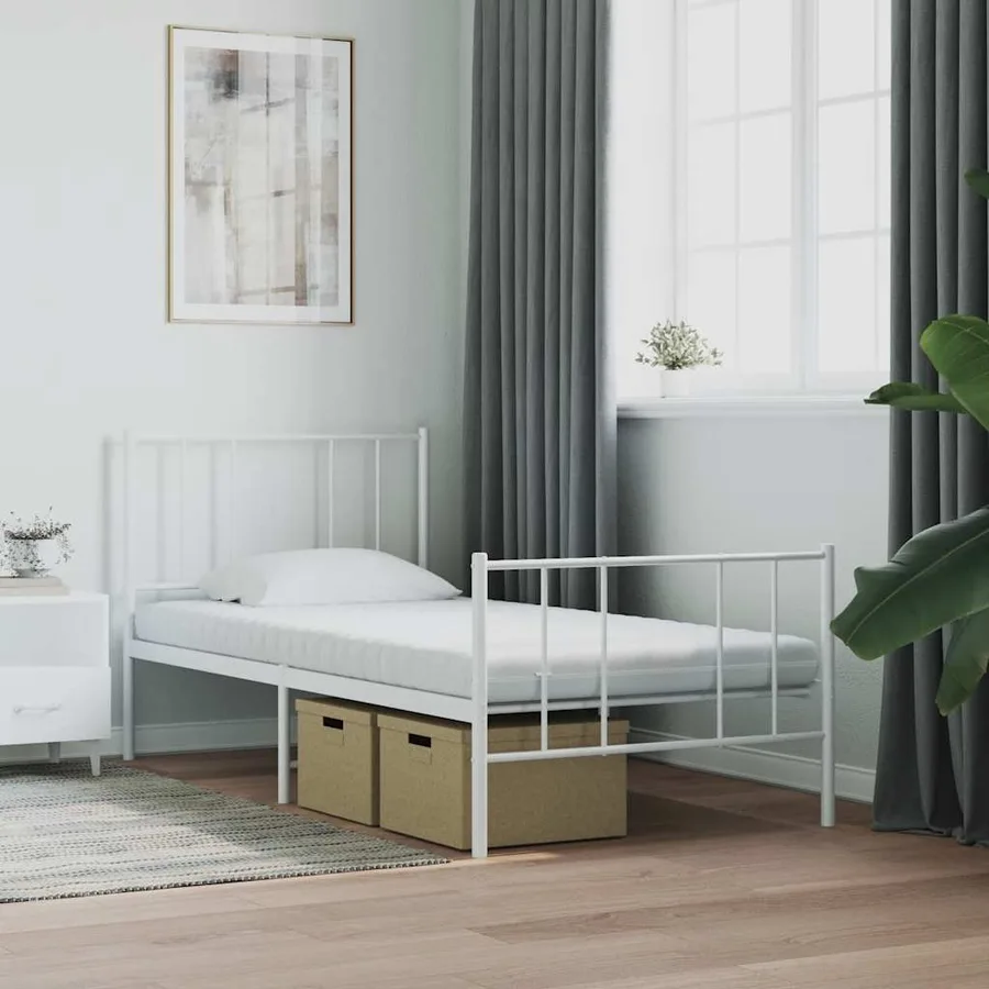 Matelas en mousse blanc 90x220 cm 7 zones dureté 20 ILD - 2