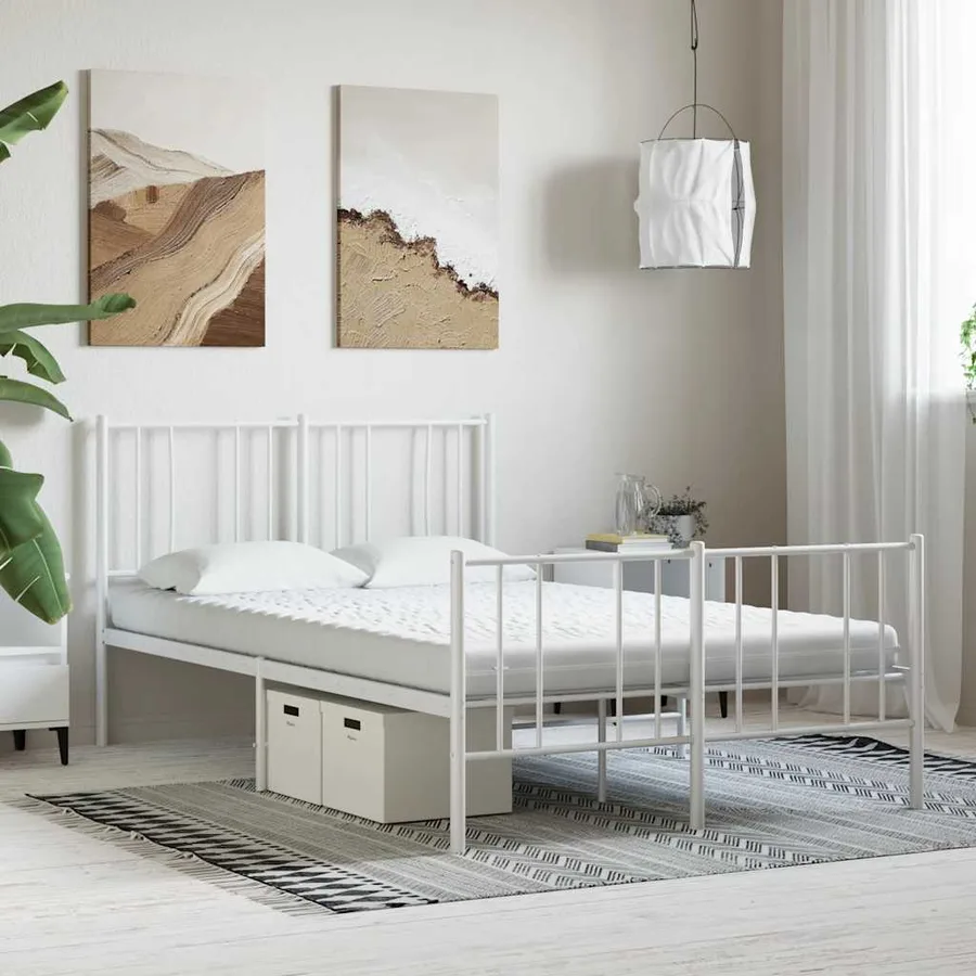 Matelas en mousse blanc 120x220 cm 7 zones dureté 20 ILD - 2