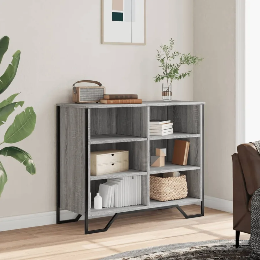 Buffet sonoma gris 91x35,5x74,5 cm bois d'ingénierie - 3