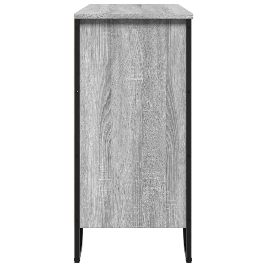 Buffet sonoma gris 91x35,5x74,5 cm bois d'ingénierie - 5