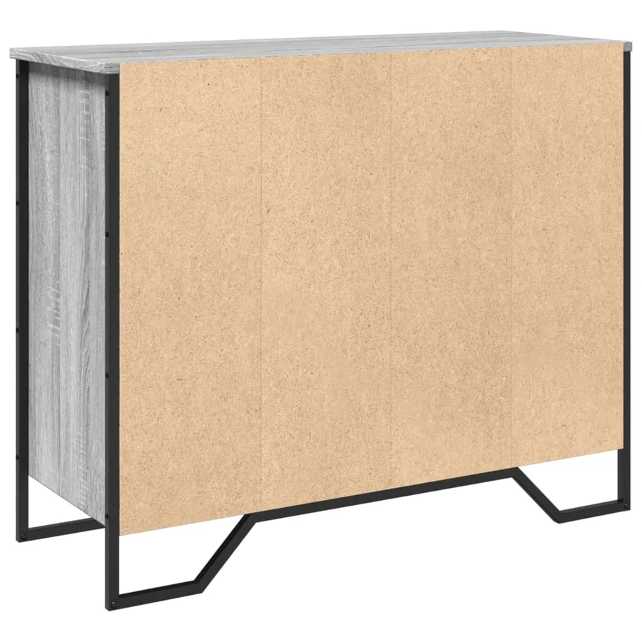 Buffet sonoma gris 91x35,5x74,5 cm bois d'ingénierie - 6