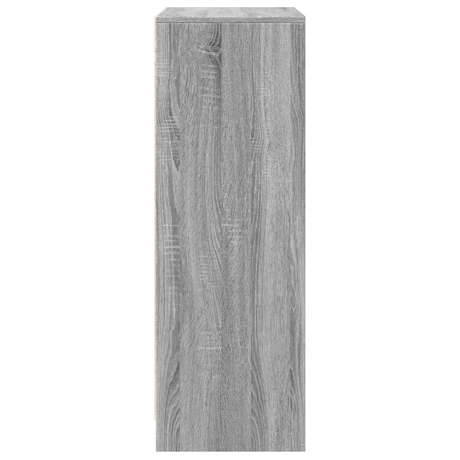 Buffet avec LED sonoma gris 77x34x100 cm bois d'ingénierie - 7