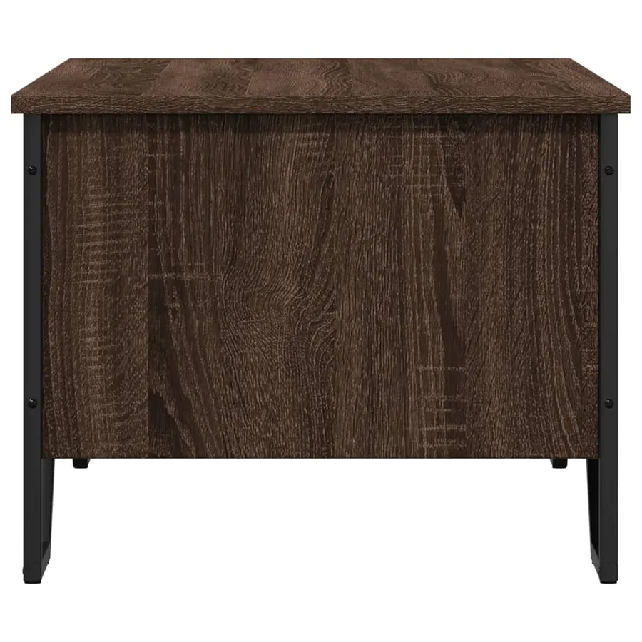 Table basse chêne marron 100x51x40 cm bois d'ingénierie - 6