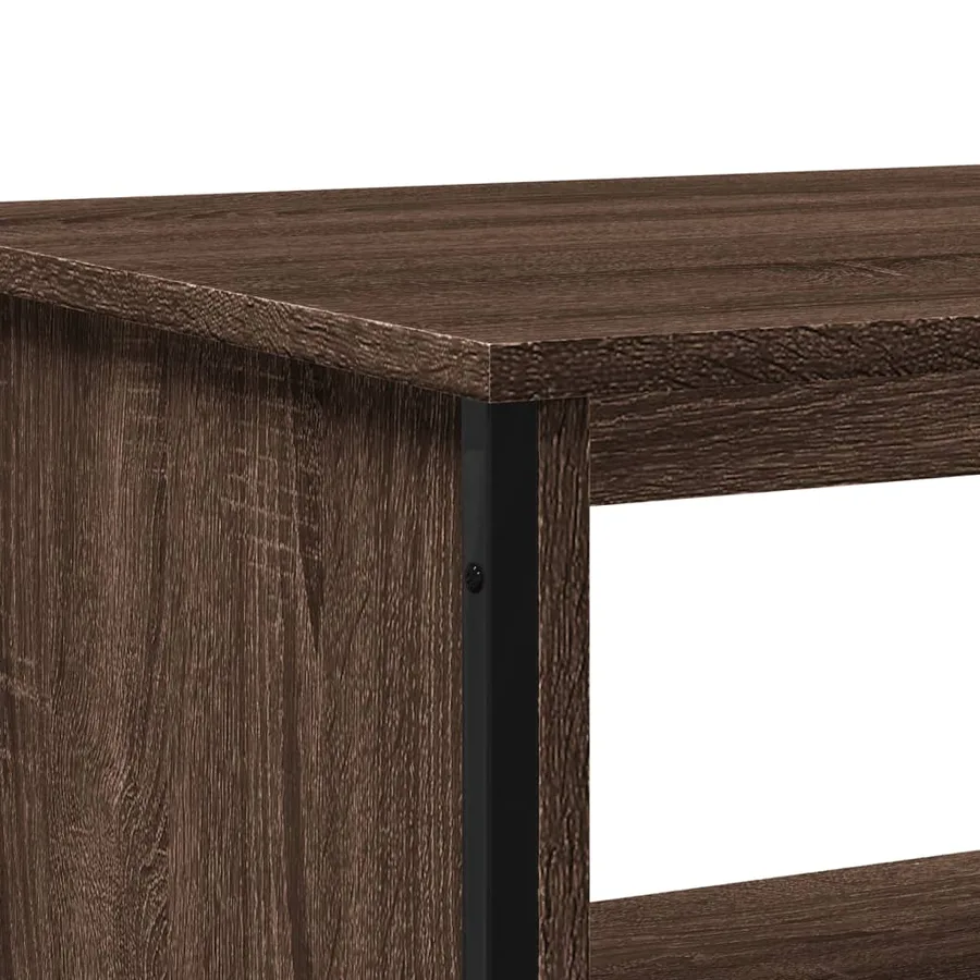 Table basse chêne marron 100x51x40 cm bois d'ingénierie - 8