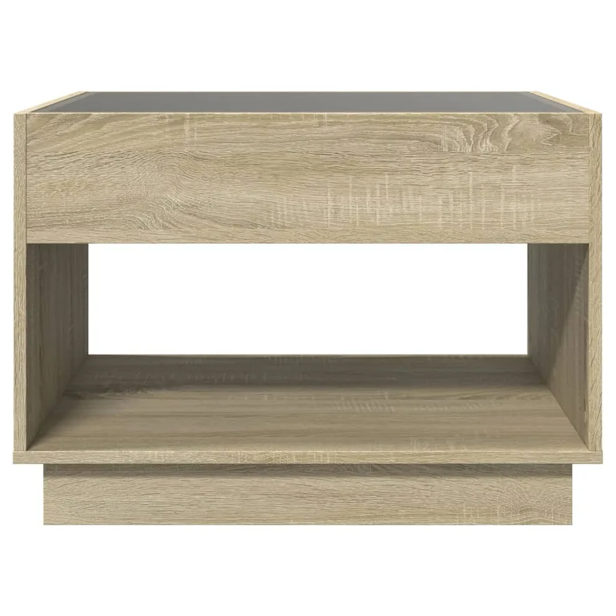 Table basse avec LED infini chêne sonoma 70x50x50 cm - 6