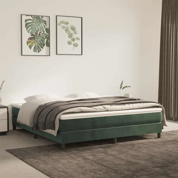 Matelas à ressorts ensachés 160 x 210 cm Vert foncé