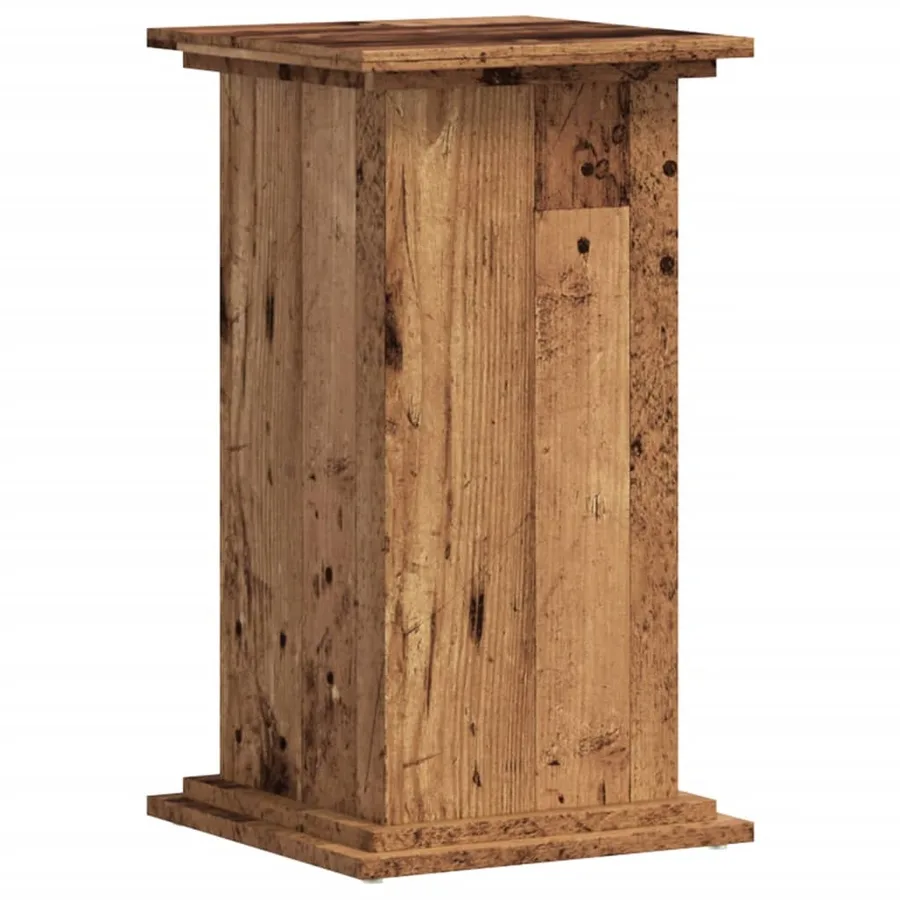 Support pour plantes vieux bois 33x33x60 cm bois d'ingénierie - 2