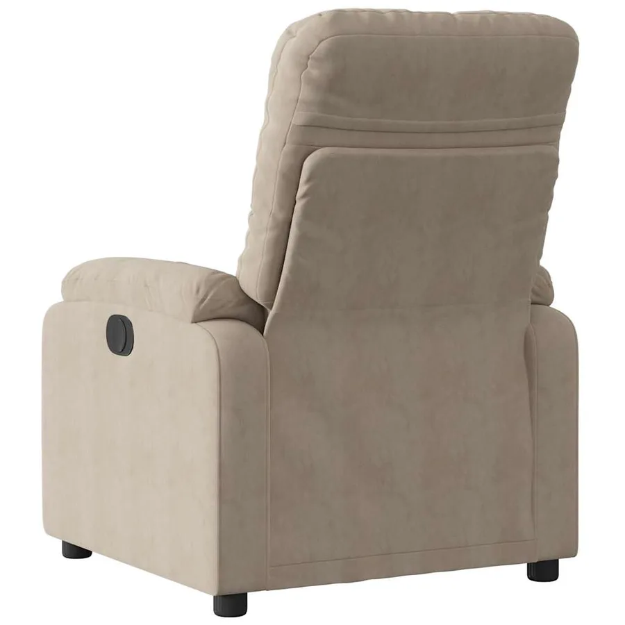 Fauteuil inclinable taupe tissu microfibre - 3