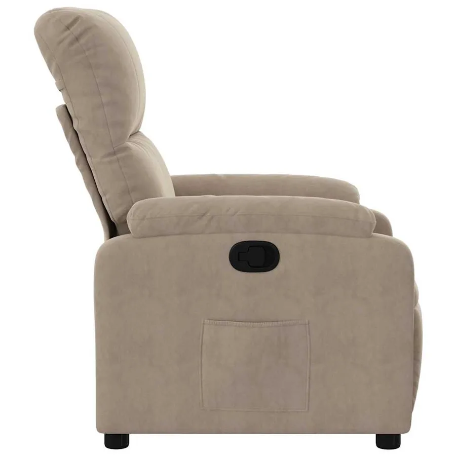 Fauteuil inclinable taupe tissu microfibre - 7