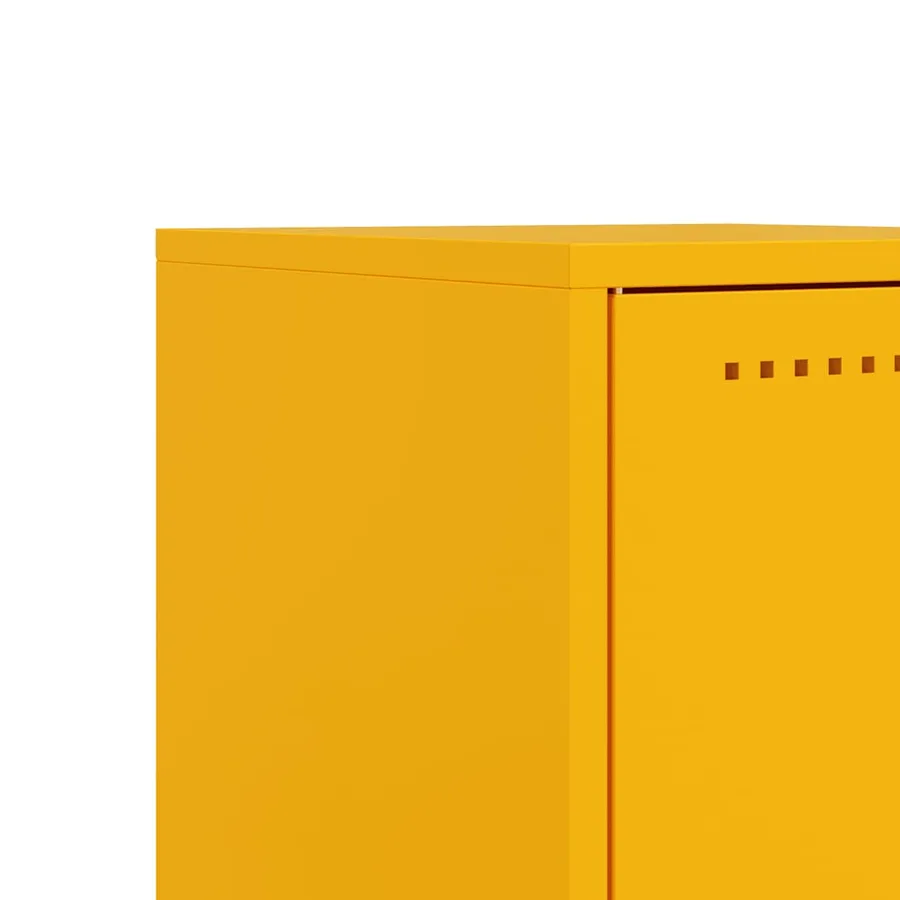 Table de chevet jaune moutarde 36x39x60,5 cm acier - 11