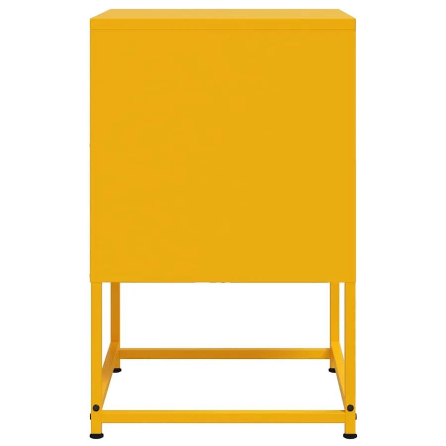 Table de chevet jaune moutarde 36x39x60,5 cm acier - 7
