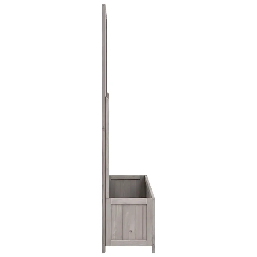 Jardinière à treillis de jardin Gris 70x30x135 cm Bois de sapin - 3