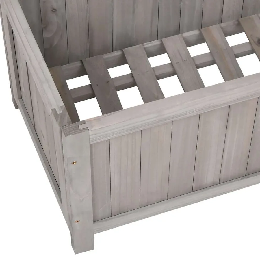 Jardinière à treillis de jardin Gris 70x30x135 cm Bois de sapin - 6