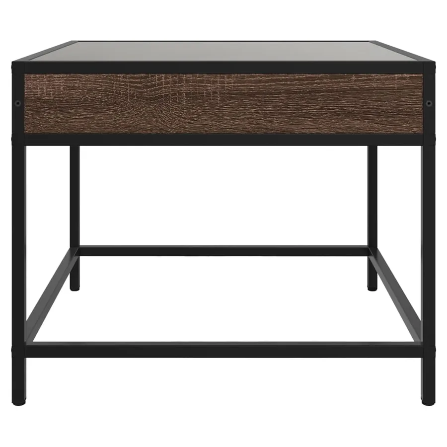 Table basse avec LED Infinity chêne marron 50x50x41 cm - 6