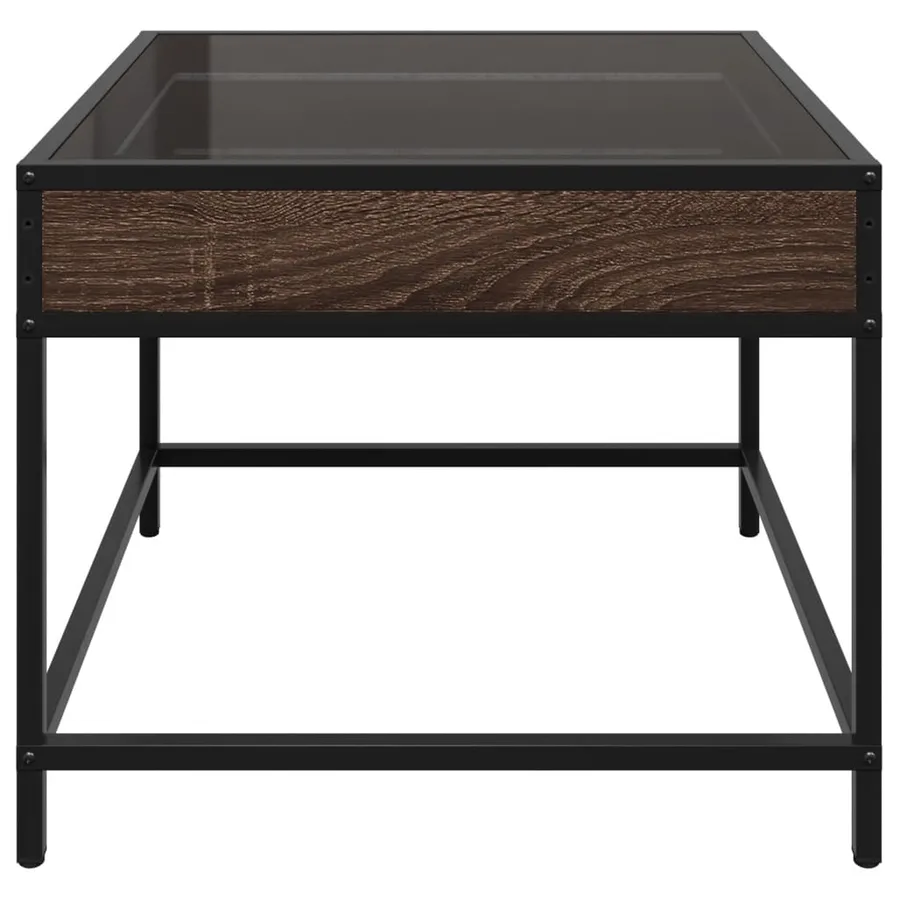 Table basse avec LED Infinity chêne marron 50x50x41 cm - 7