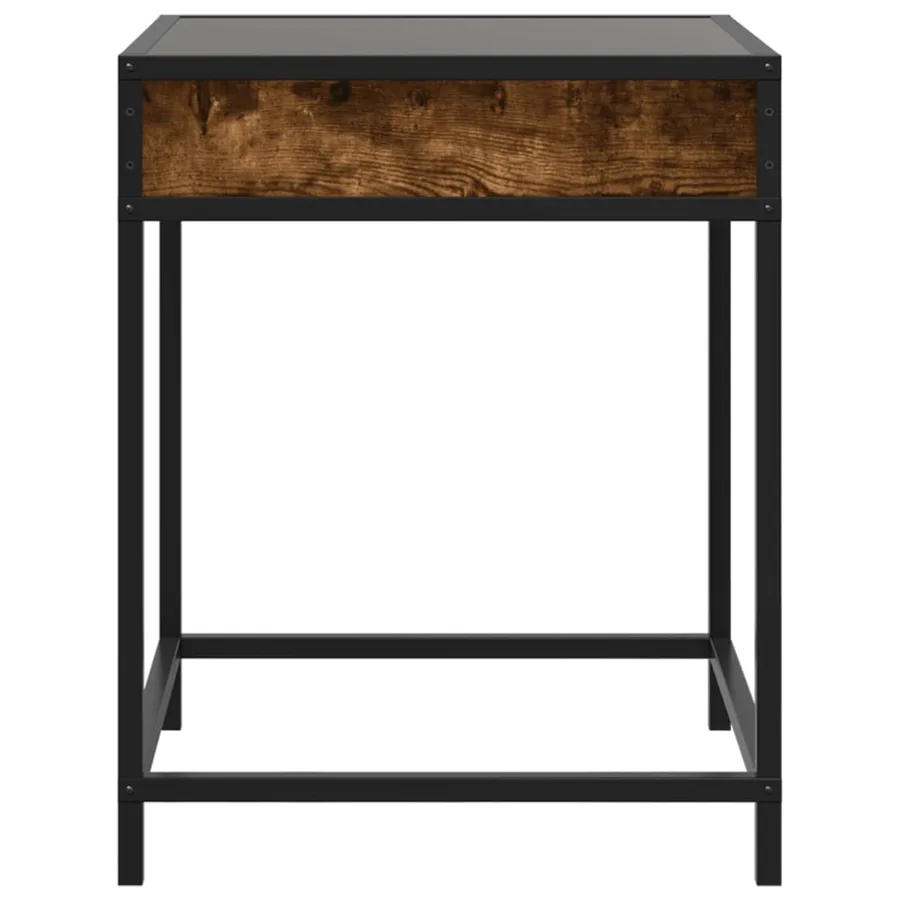 Table basse avec LED Infinity chêne fumé 40x40x51 cm - 6
