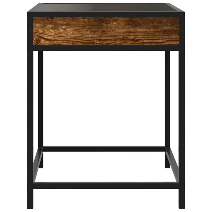 Table basse avec LED Infinity chêne fumé 40x40x51 cm - 7
