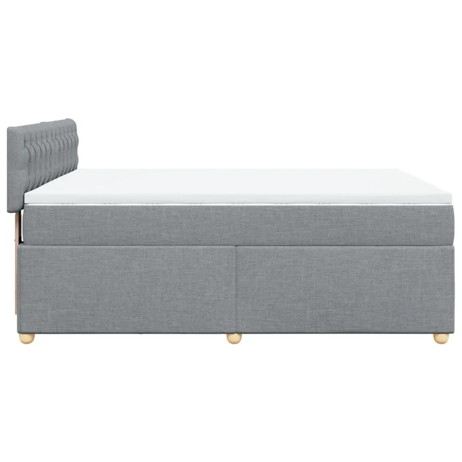 Sommier à lattes de lit avec matelas Gris clair 160x200cm Tissu - 5