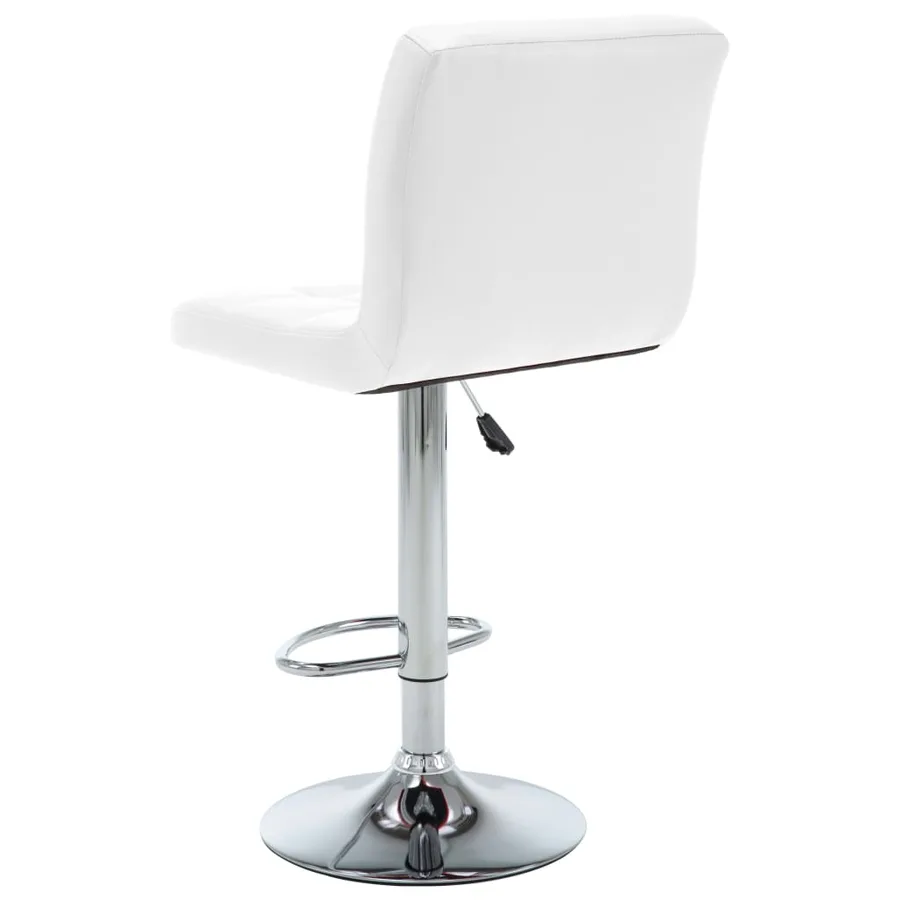 Tabourets de bar lot de 2 blanc similicuir - 5