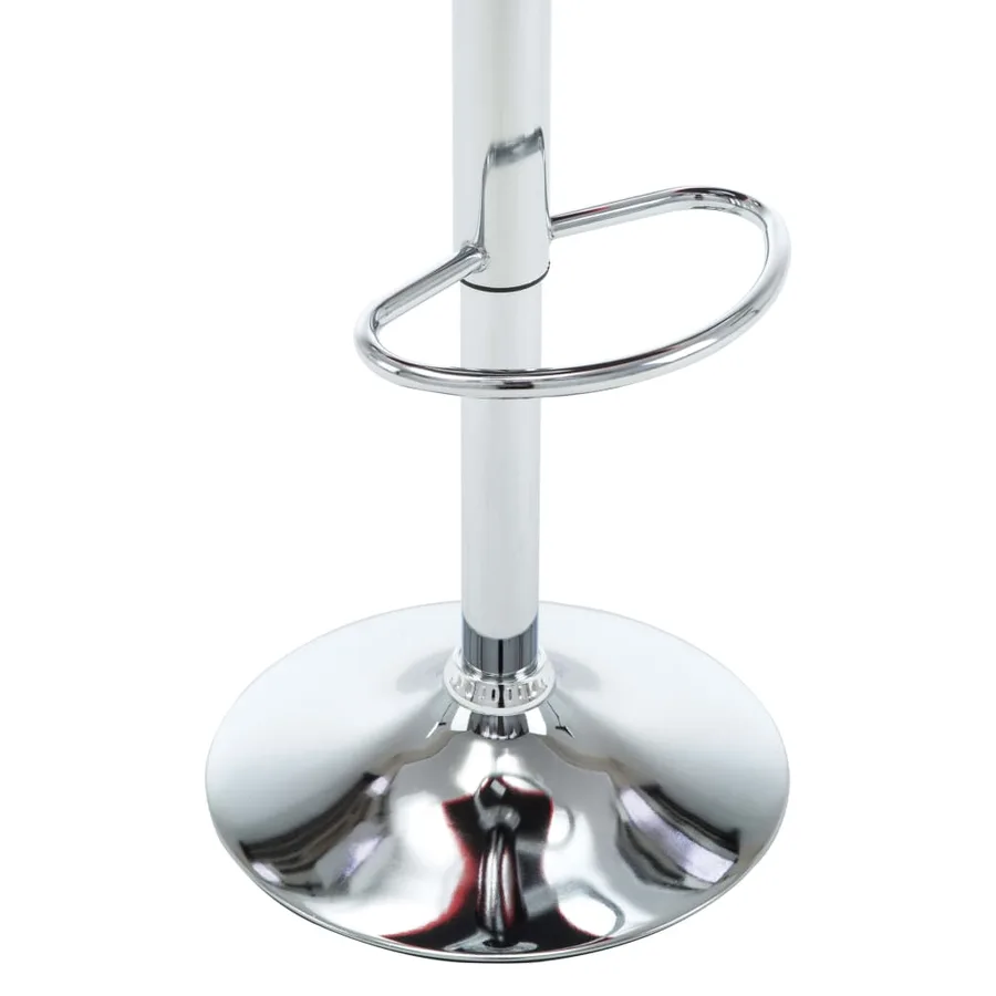 Tabourets de bar lot de 2 blanc similicuir - 7