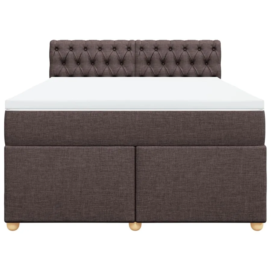 Sommier à lattes de lit avec matelas Marron foncé 160x200 cm - 6