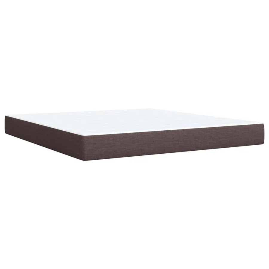Sommier à lattes de lit avec matelas Marron foncé 180x200 cm - 10