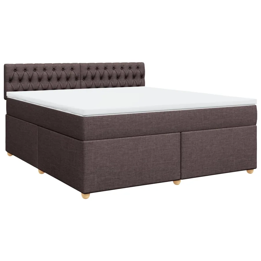 Sommier à lattes de lit avec matelas Marron foncé 180x200 cm - 3