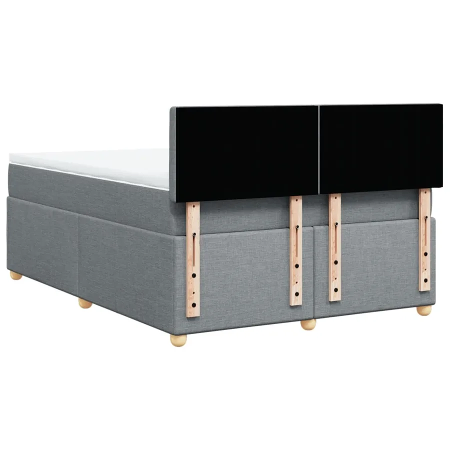 Sommier à lattes de lit avec matelas Gris clair 140x200cm Tissu - 8