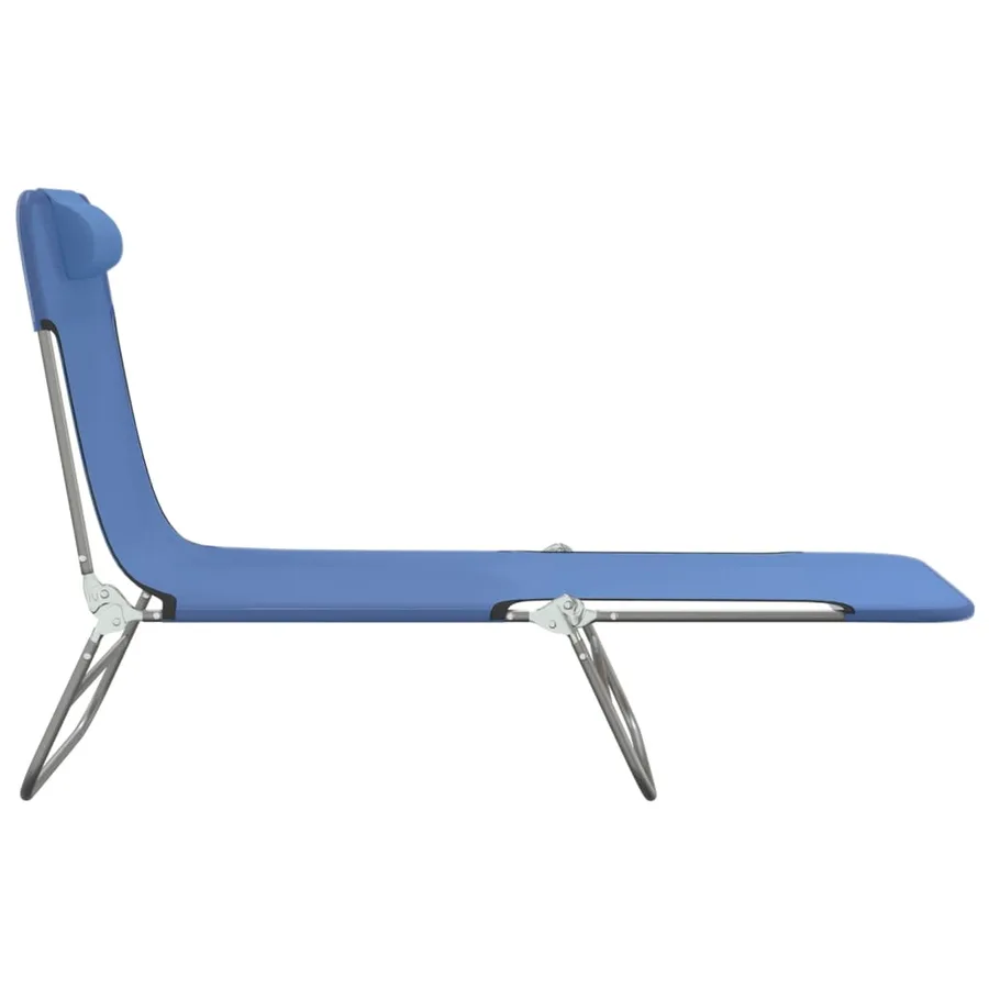 Chaises longues pliables lot de 2 noir textilène et acier - 101