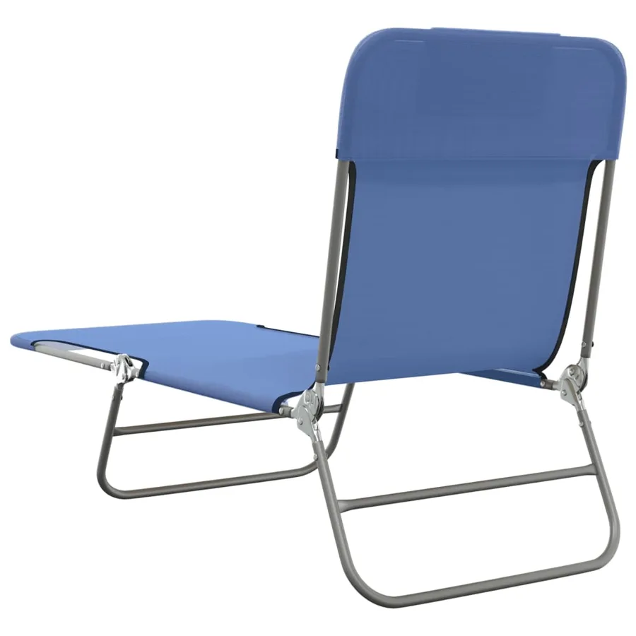 Chaises longues pliables lot de 2 noir textilène et acier - 102