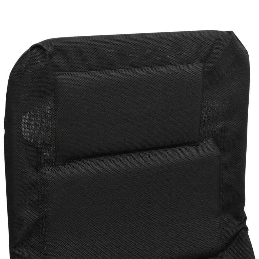 Chaises longues pliables lot de 2 noir textilène et acier - 93