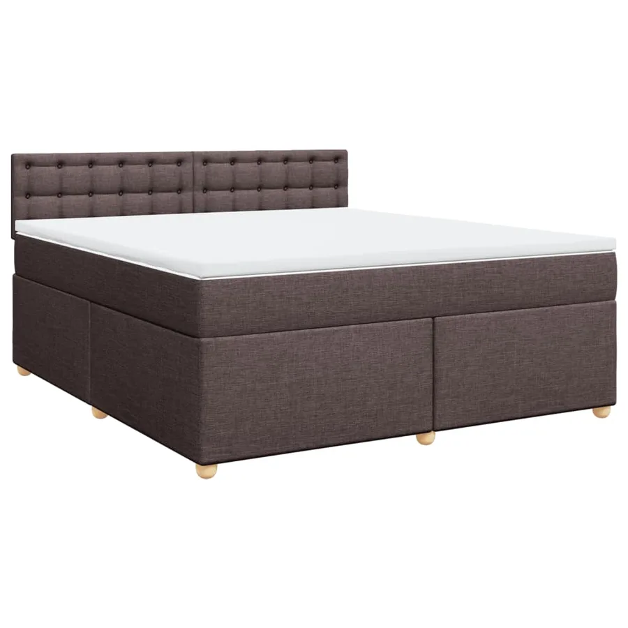 Sommier à lattes de lit avec matelas Marron foncé 180x200 cm - 3
