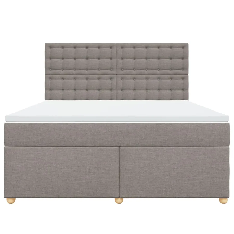 Sommier à lattes de lit avec matelas Taupe 180x200 cm Tissu - 6