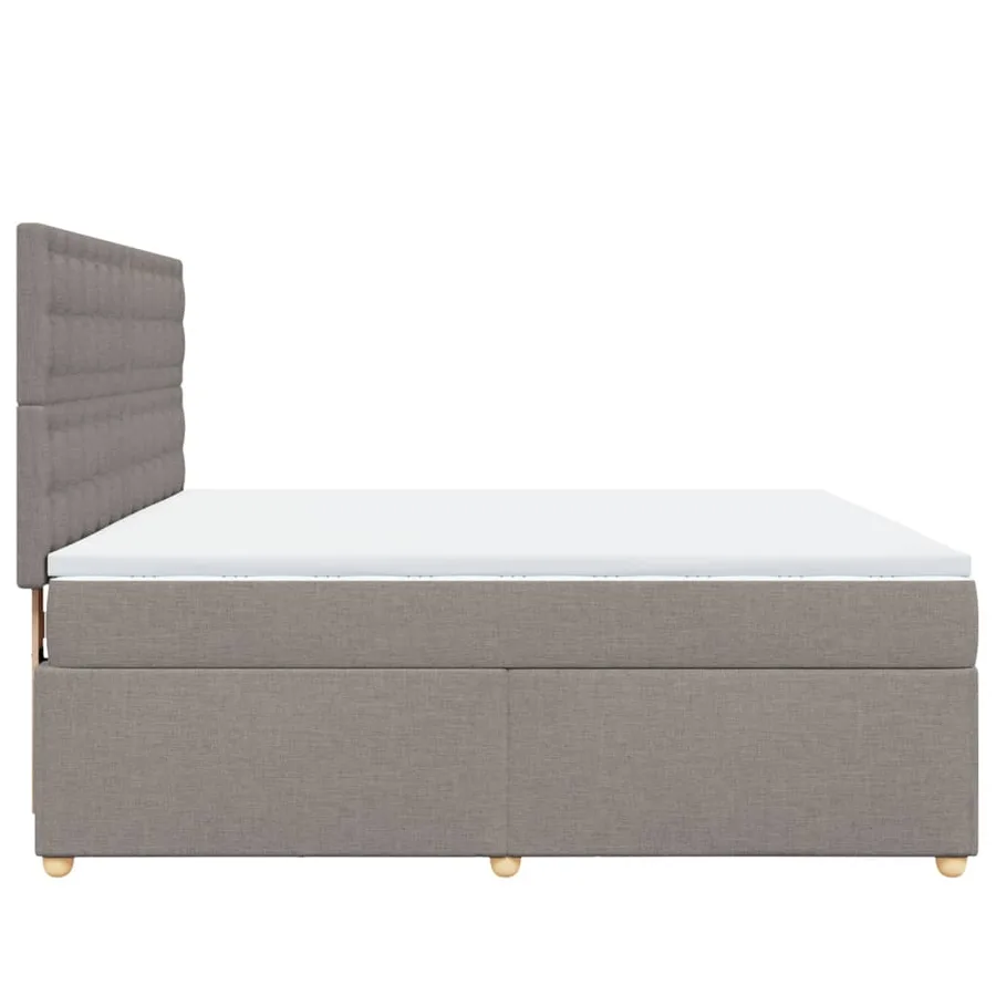 Sommier à lattes de lit avec matelas Taupe 180x200 cm Tissu - 5