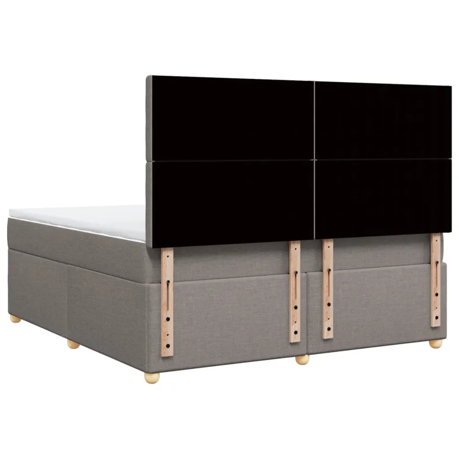 Sommier à lattes de lit avec matelas Taupe 180x200 cm Tissu - 6