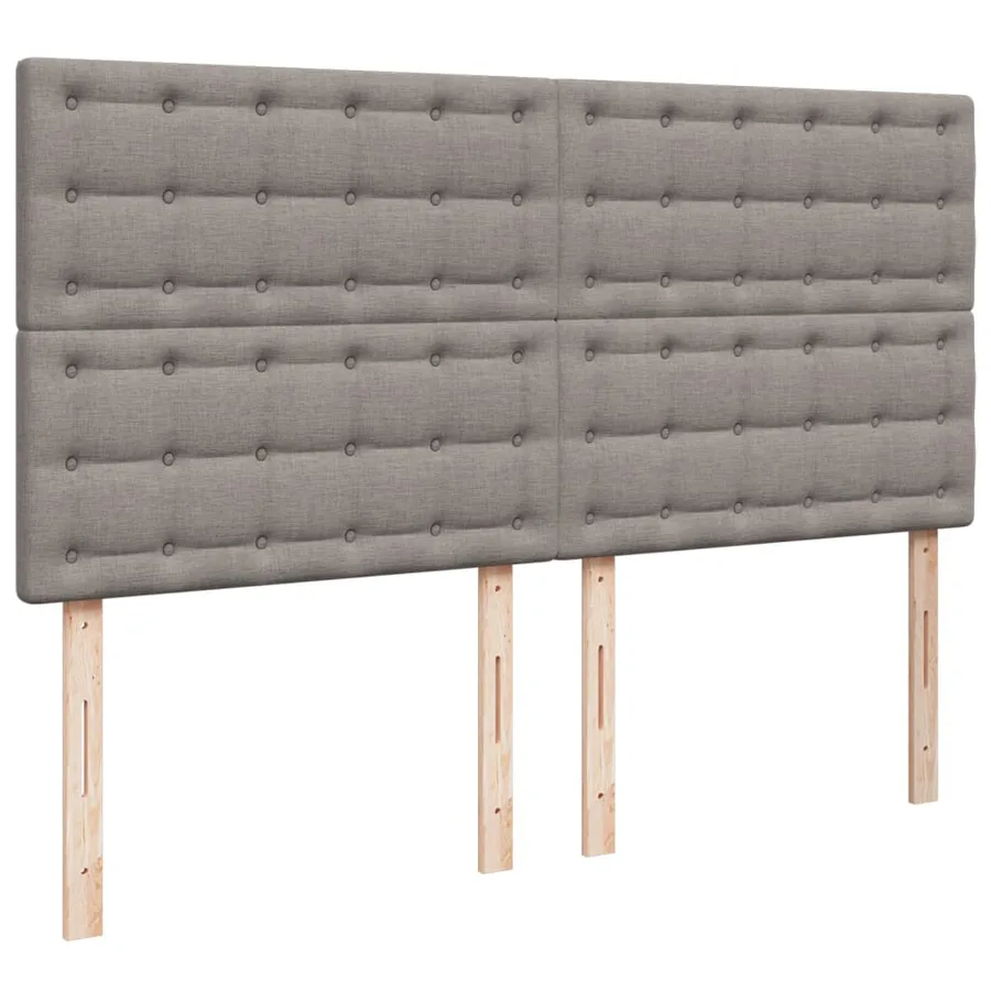 Sommier à lattes de lit avec matelas Taupe 180x200 cm Tissu - 7