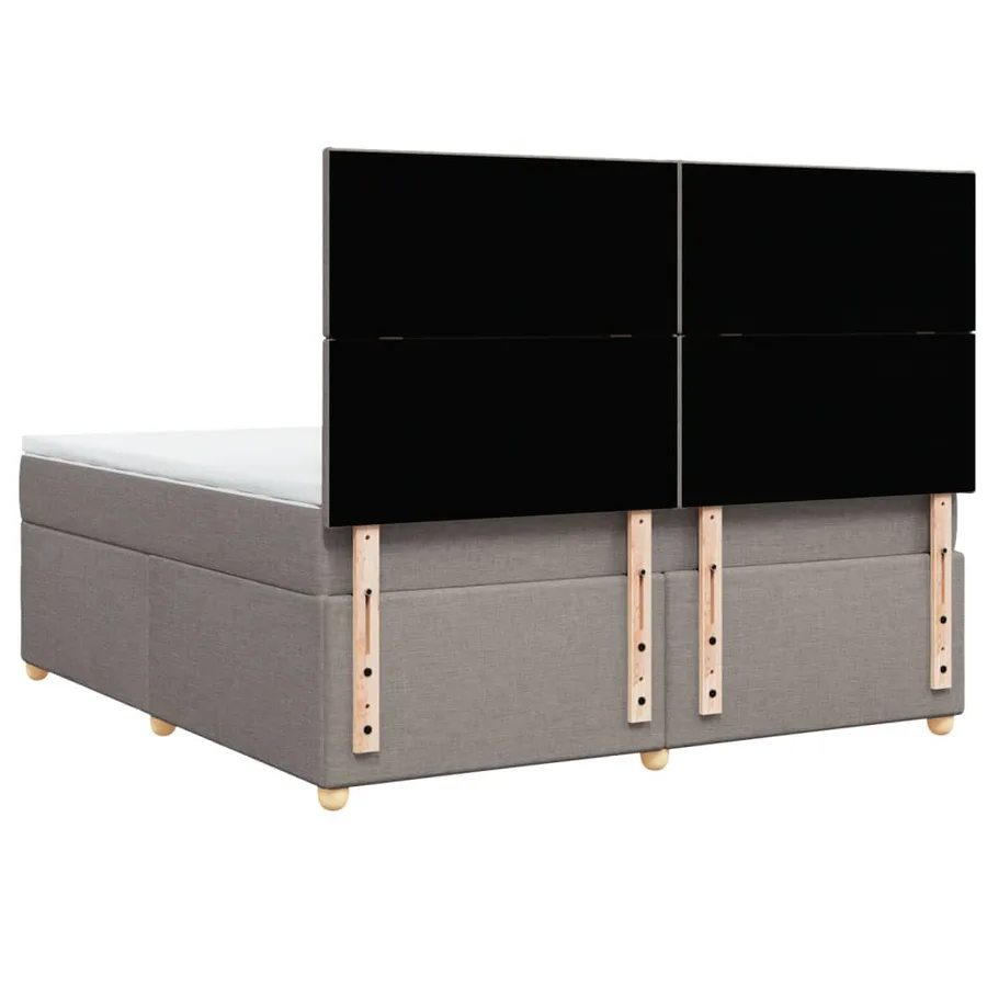 Sommier à lattes de lit avec matelas Taupe 180x200 cm Tissu - 6