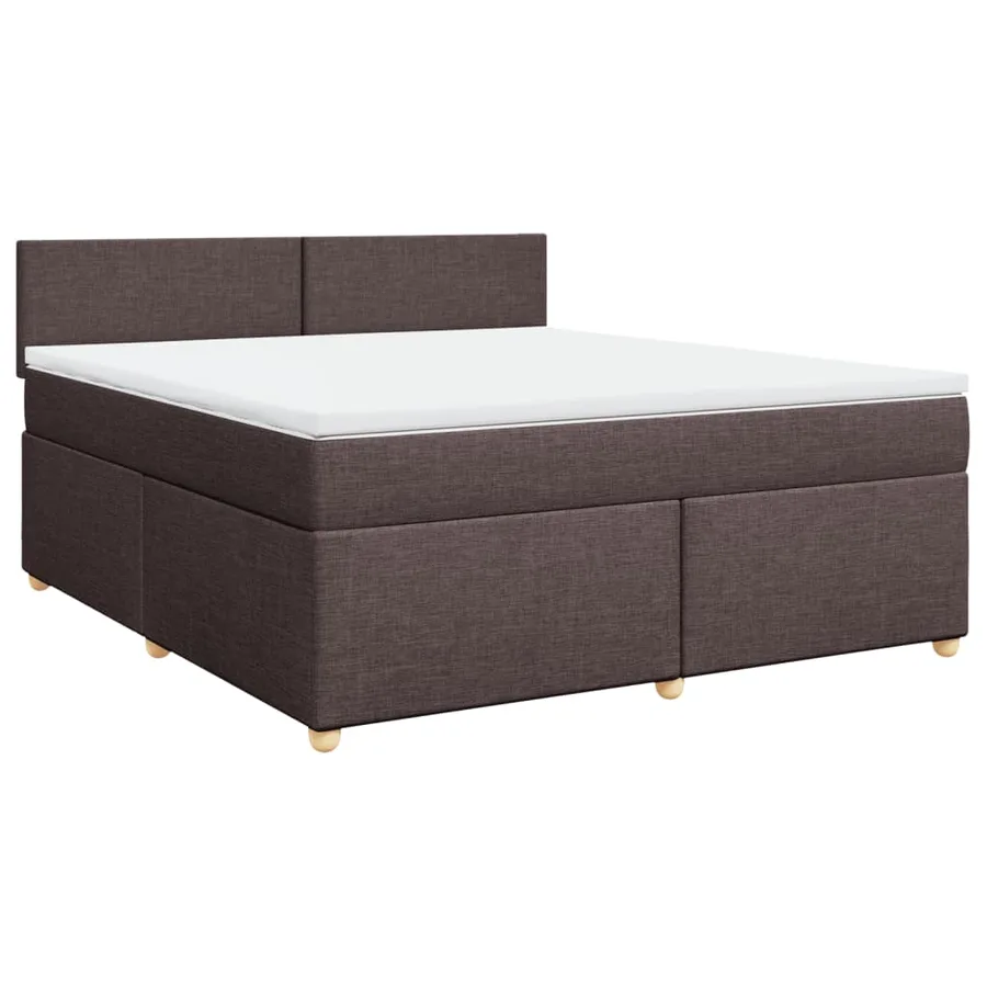 Sommier à lattes de lit avec matelas Marron foncé 180x200 cm - 3
