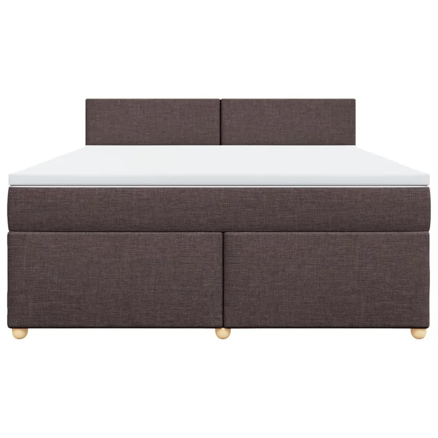 Sommier à lattes de lit avec matelas Marron foncé 180x200 cm - 6