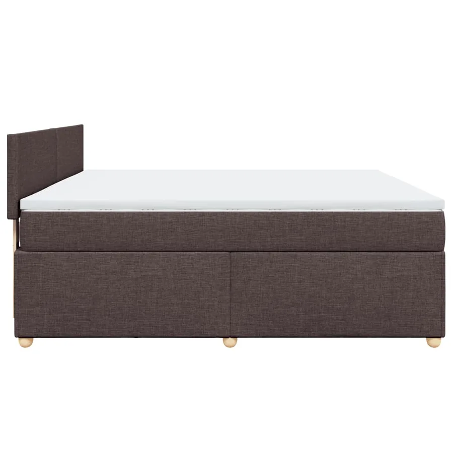 Sommier à lattes de lit avec matelas Marron foncé 180x200 cm - 7