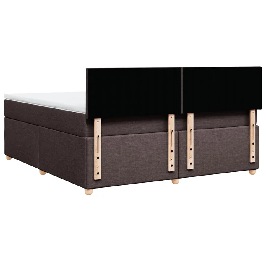 Sommier à lattes de lit avec matelas Marron foncé 180x200 cm - 8