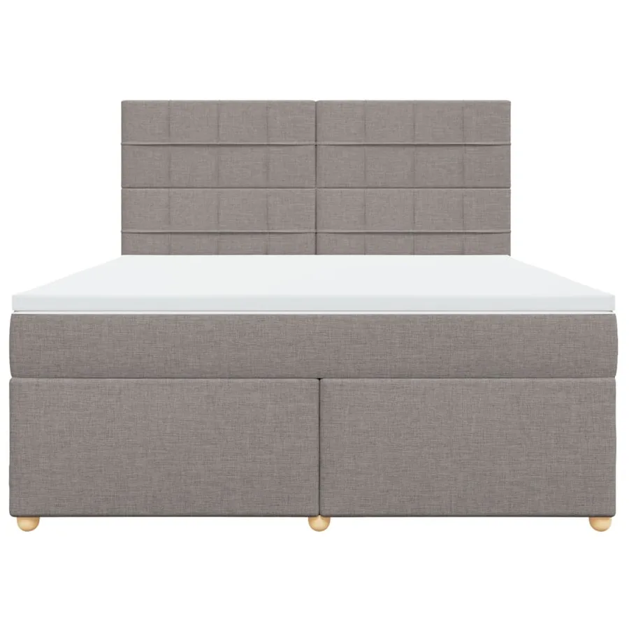 Sommier à lattes de lit avec matelas Taupe 180x200 cm Tissu - 6