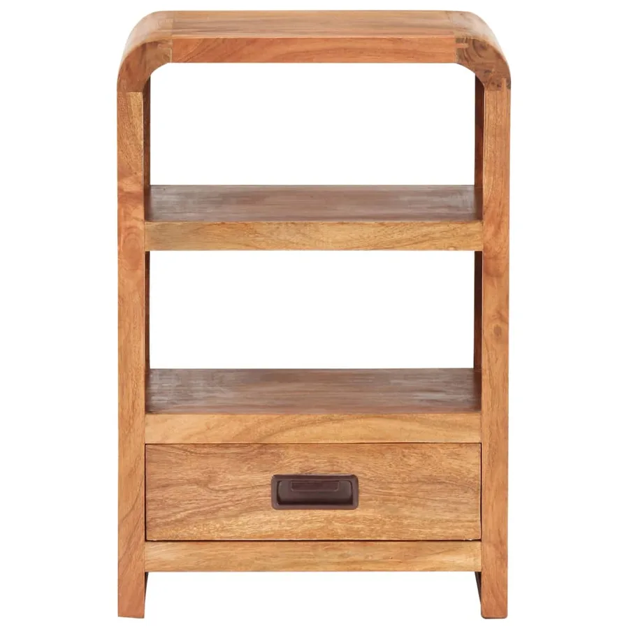Table de chevet 40x30x60 cm Bois acacia massif et finition miel - 3