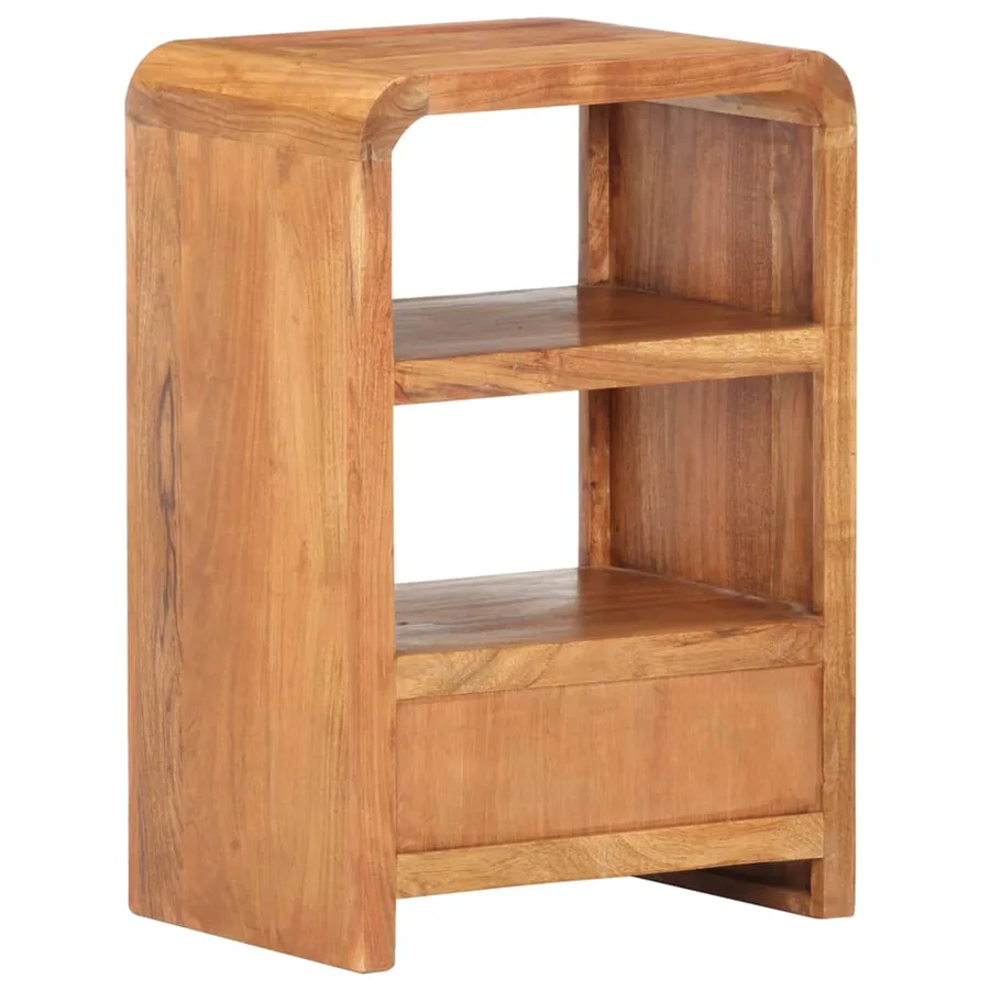 Table de chevet 40x30x60 cm Bois acacia massif et finition miel - 5